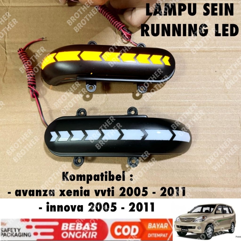 Lampu Sein Running Spion Mobil Avanza Xenia Vvti 2005 2007 2010 - 2011