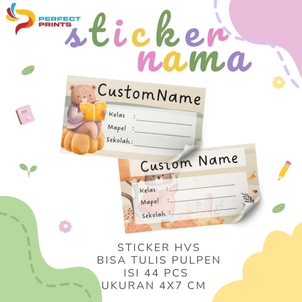 

Sticker Buku Anak / Label Nama Anak / Sticker Buku Pelajaran Anak / Sticker Buku Nama Sekolah / Label Buku Pejaran Sekolah