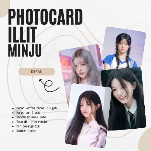 [1PCS] PHOTOCARD ILLIT MINJU | PHOTOCARD KPOP | PHOTOCARD DRAKOR | PHOTOCARD DRACIN