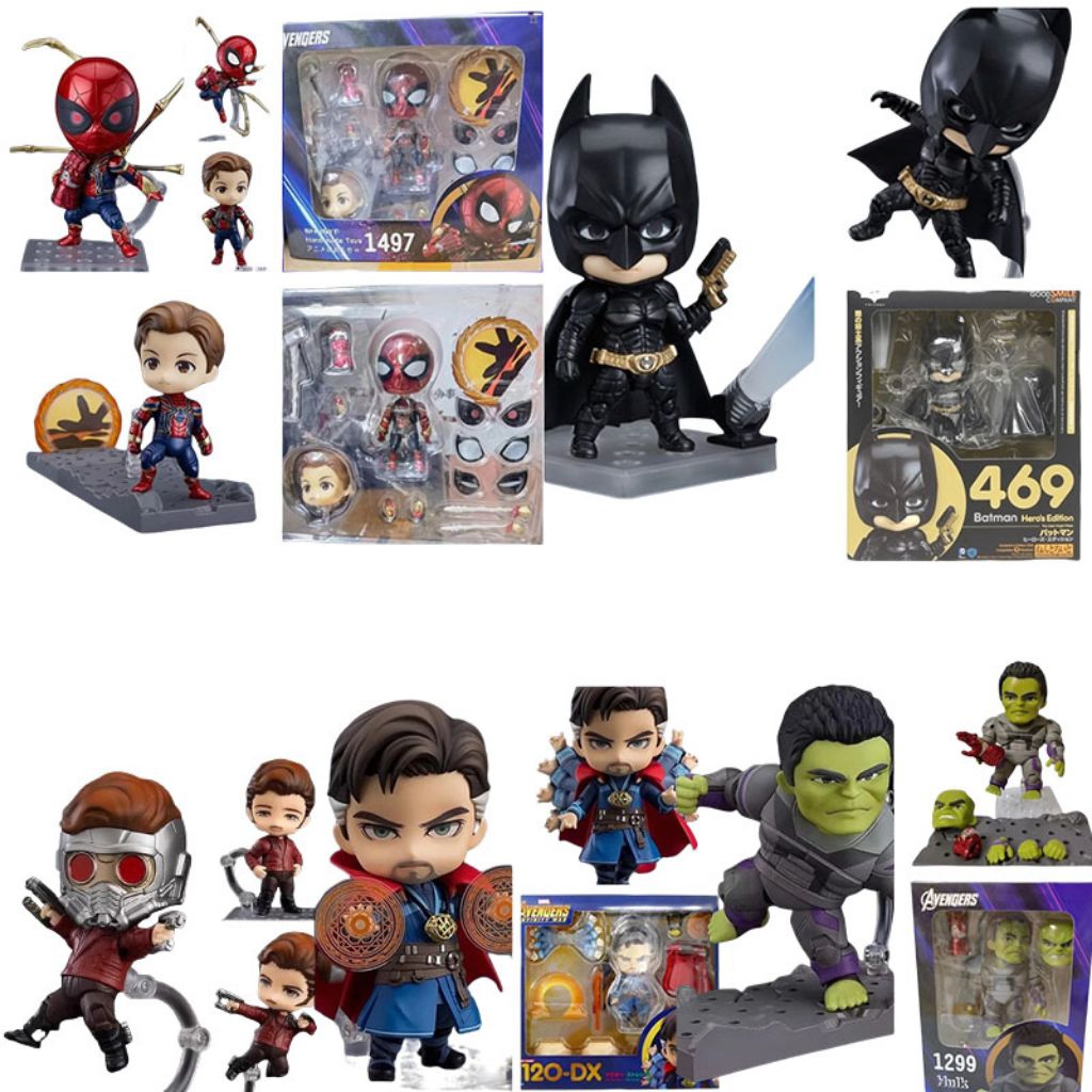 Action Figure Nendoroid Avenger Iron Spider Ironman Dr Strange Star-lord Hulk Captain Amerika