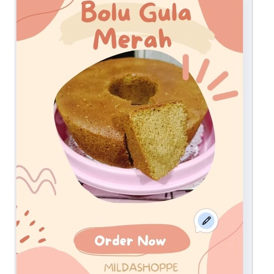 

BOLU GULA MERAH (Gula aren) SANTAN