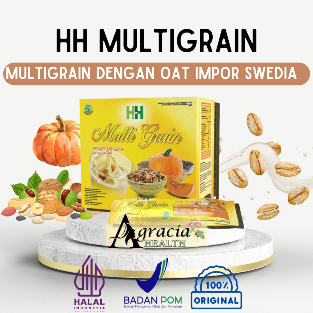 

HH Multigrain HWI Original – Minuman Sereal Sehat Pengganti Makan Tinggi Serat & Protein, Bantu Diet Alami, Jaga Cerna, Turunkan Kolesterol, Rendah Lemak & Natrium | 100% ORIGINAL HWI, HALAL & BPOM