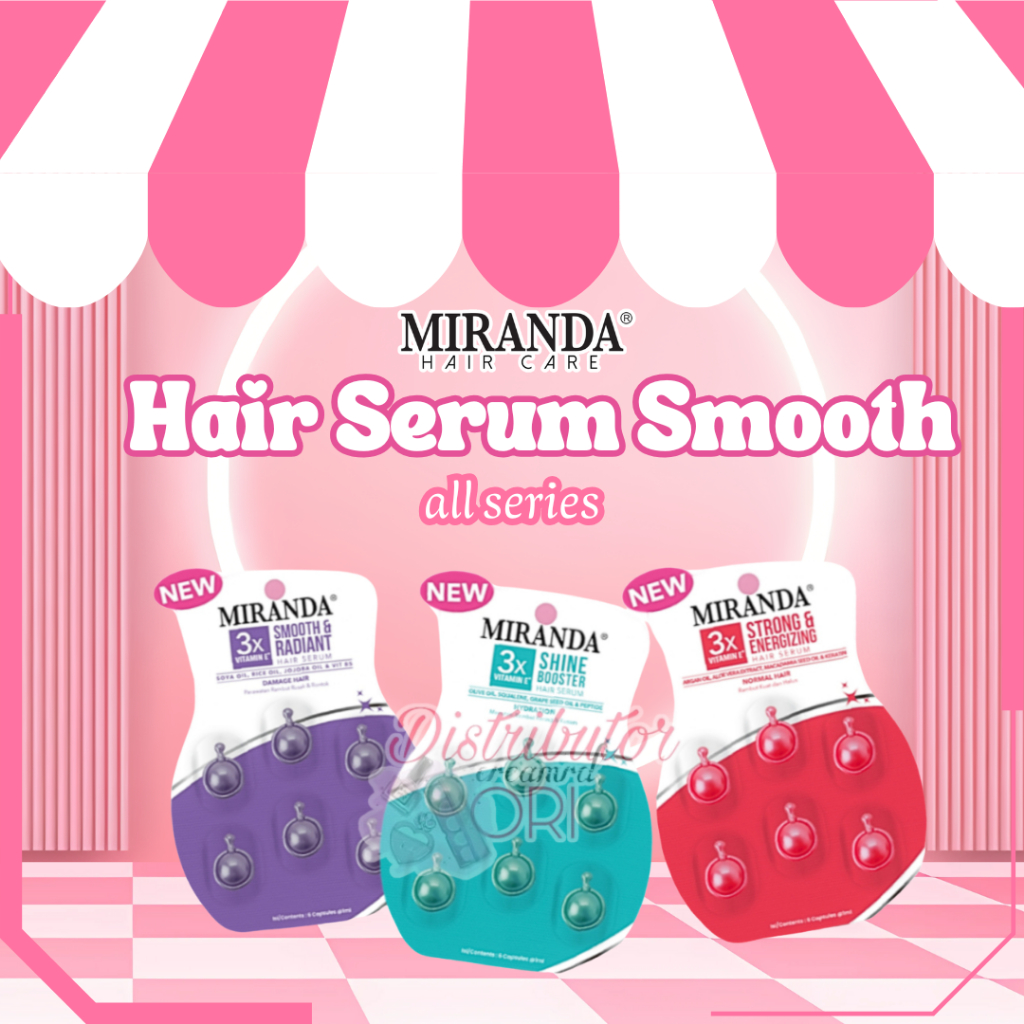 Miranda Hair Serum Smooth & Radiant 6x1ml | Serum Strong & Energizing 6x1ml | Shine Boost Vitamin Ra