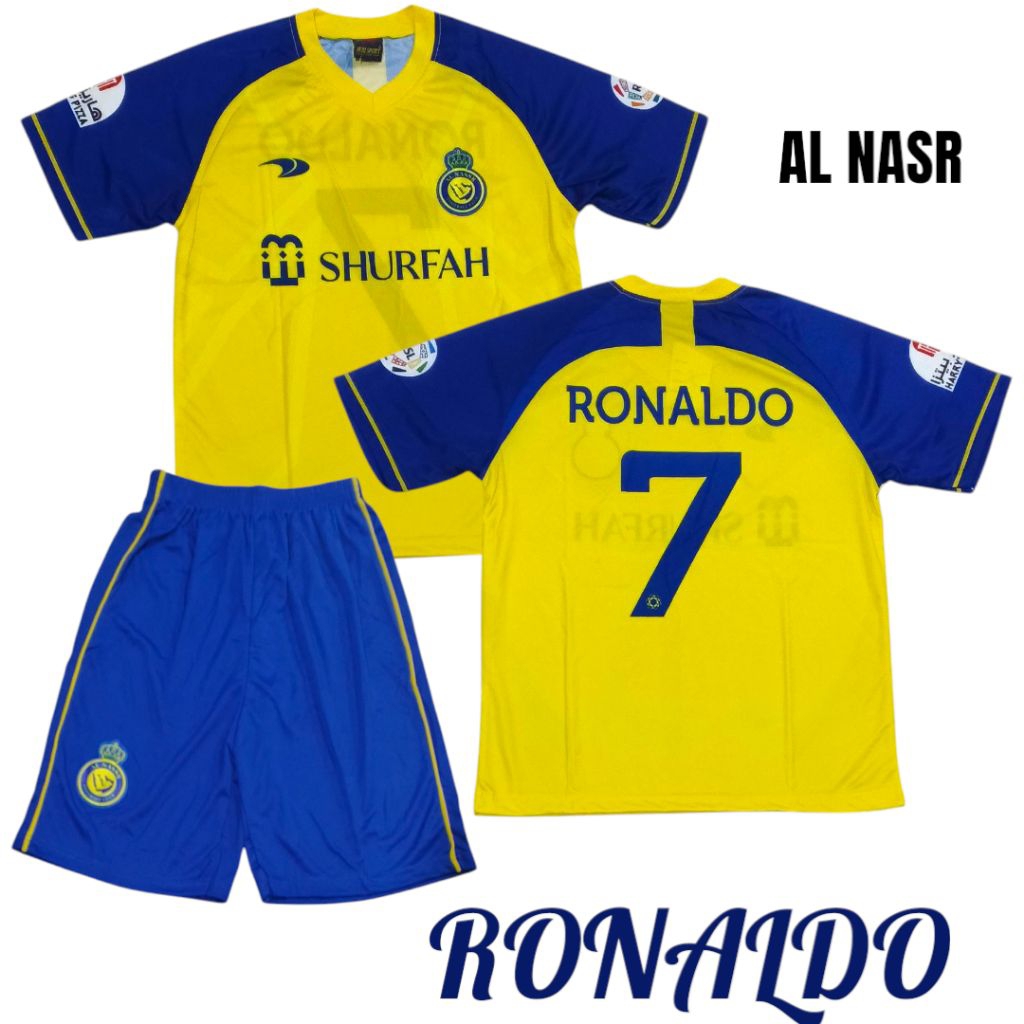 SETELAN JERSEY SEPAK BOLA ANAK-ANAK AL NASR