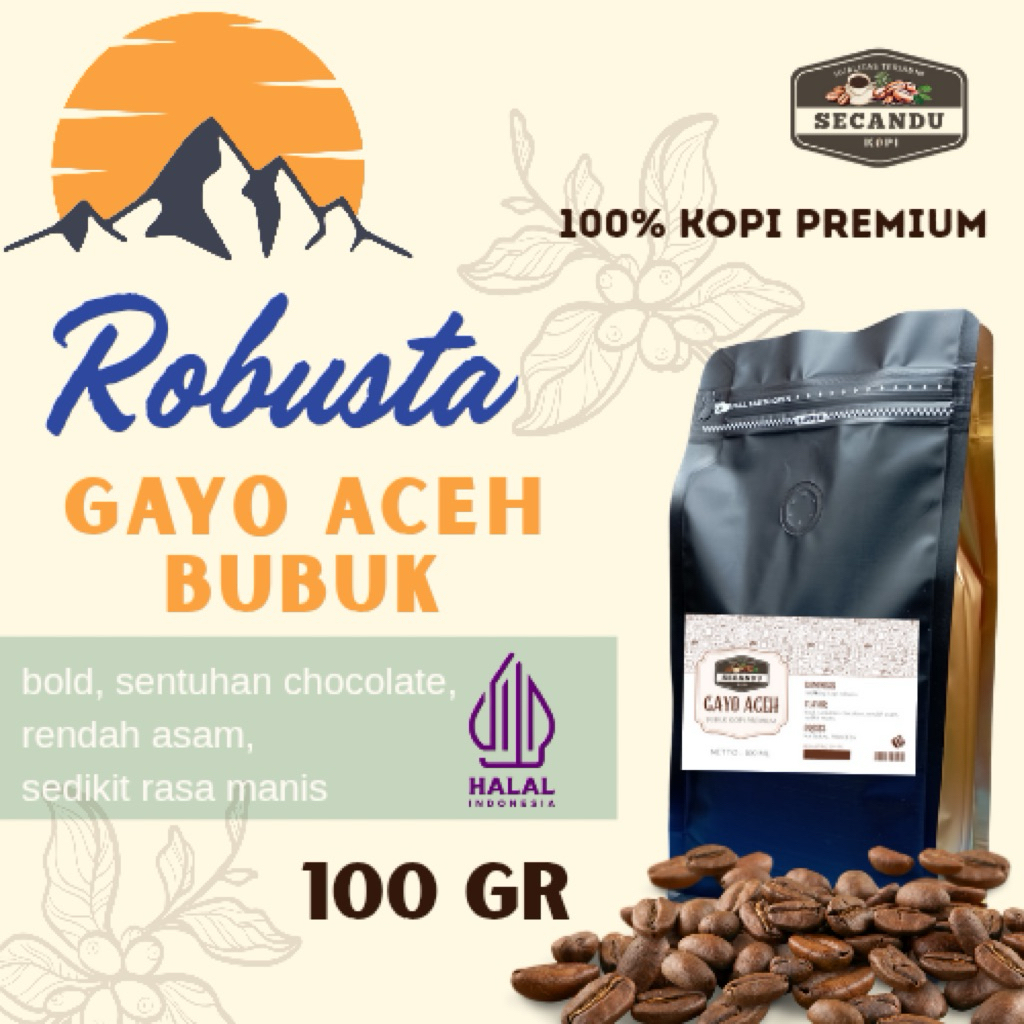 

Kopi Robusta Gayo Aceh Premium 100gr