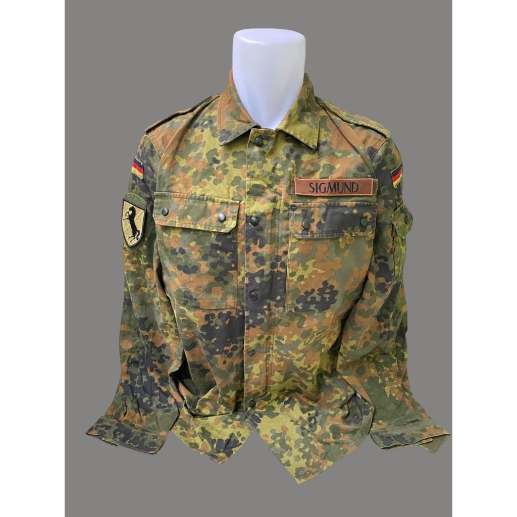 Kemeja BDU Camo loreng Flecktarn Tentara Jerman Army Like New (22)