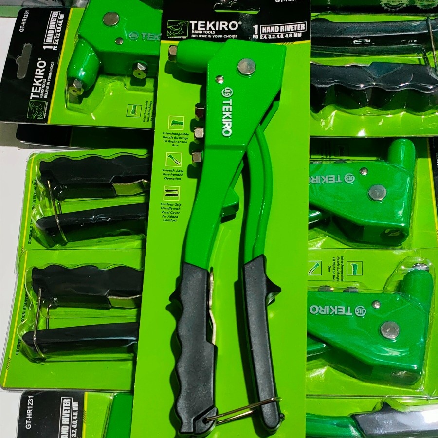 TEKIRO Tang Rivet Alumunium Tembakan Gun Stang Rifet Ripet Besi Baja Ringan Hollow Knalpot