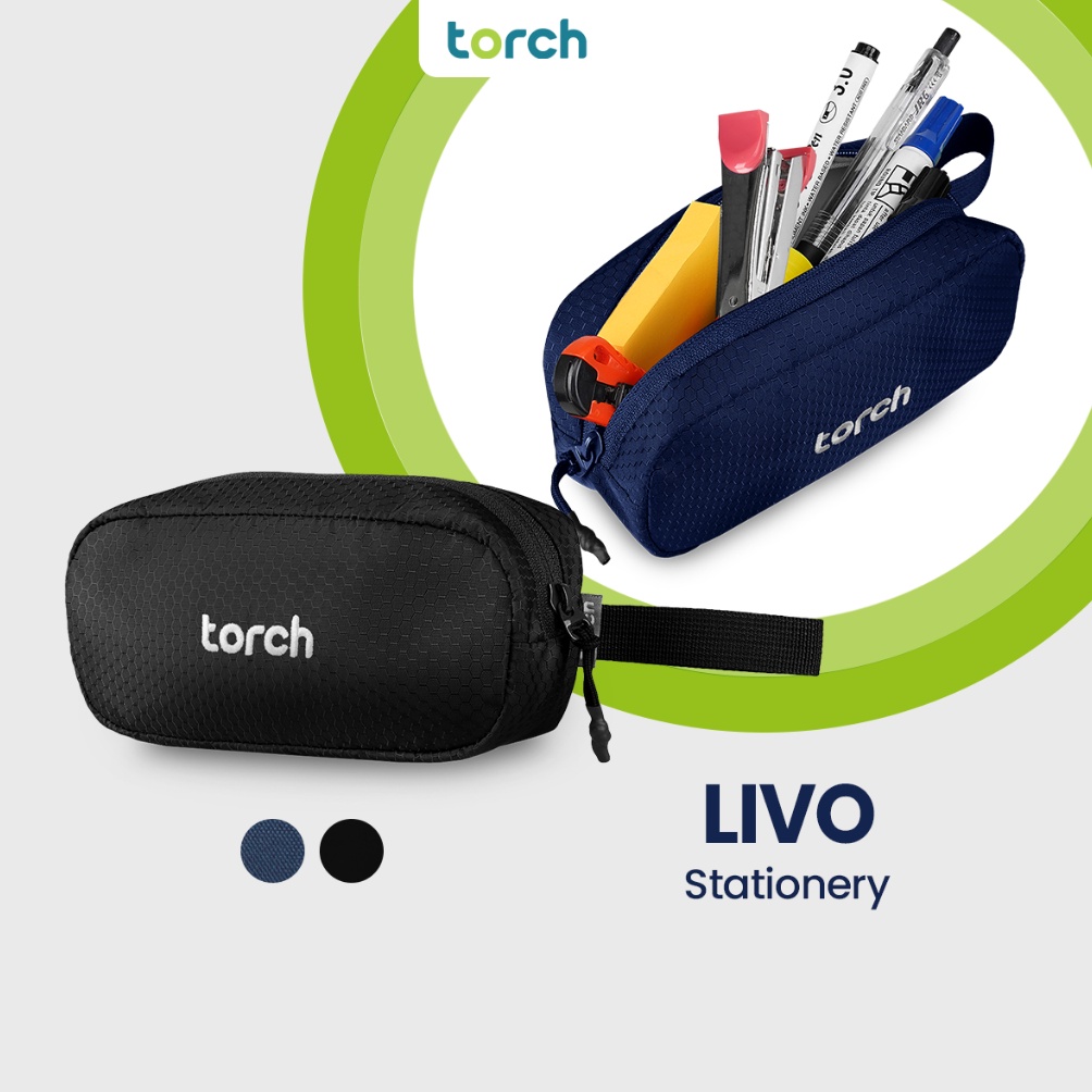 

KODE E34L TORCH Livo Pouch Alat Tulis Perlengkapan Sekolah Kerja Tempat Kosmetik Muat Banyak Anti Noda