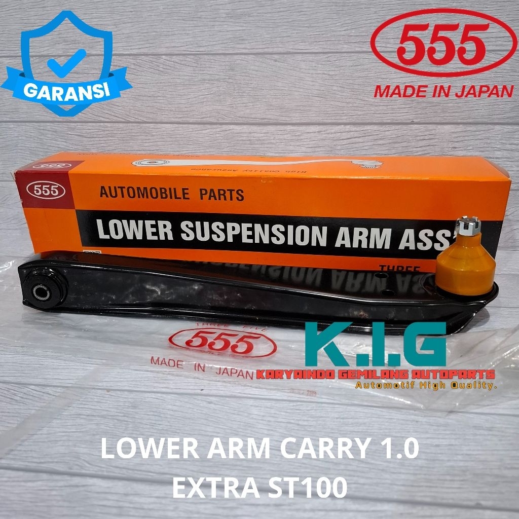 LOWER ARM SAYAP BAWAH SUZUKI CARRY 1.0 1000 EXTRA ST100 BALL JOINT MEREK 555 JAPAN ORIGINAL