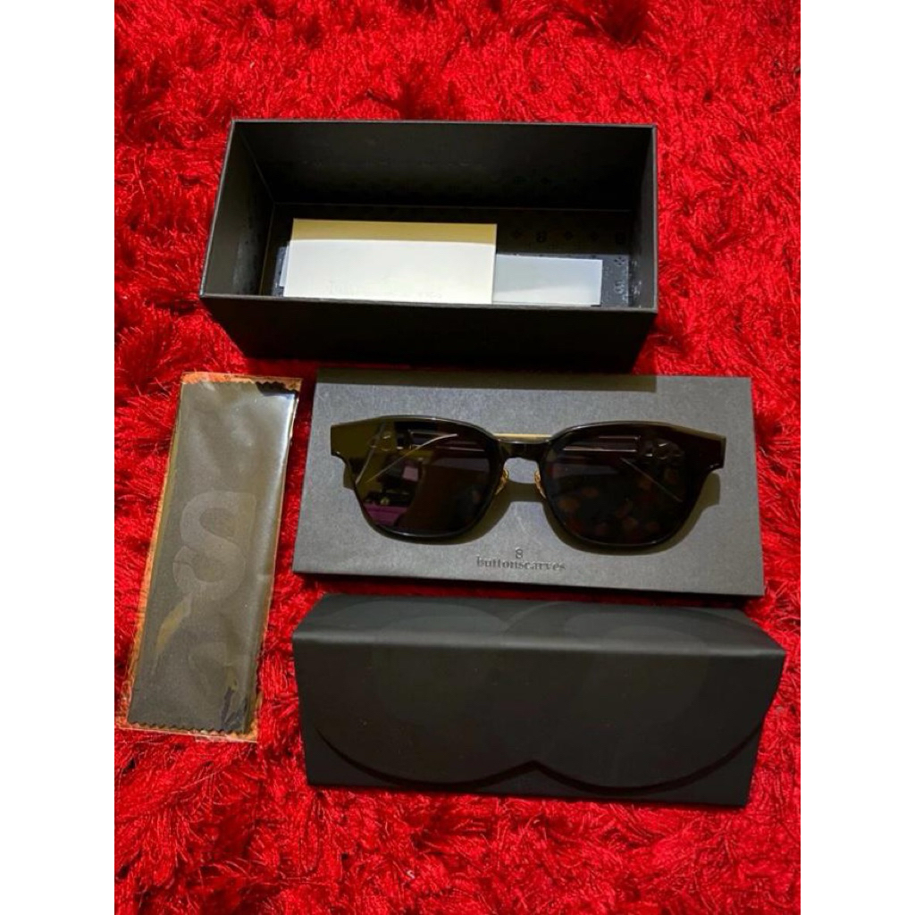 Luca Sunglasses Buttonscarves Black NEW