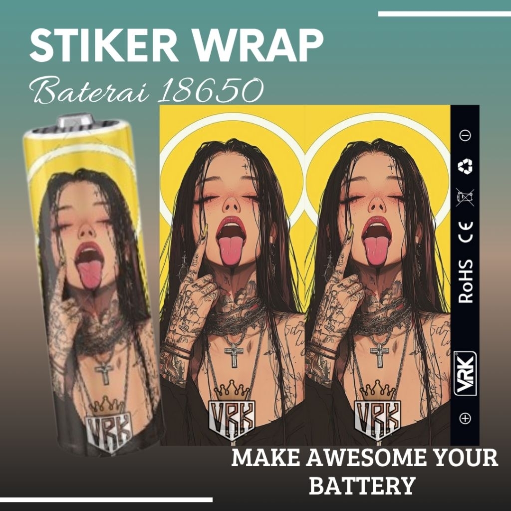 

Holdingskyy - Stiker Baterai 18650 Seni Kontemporer Dengan Sister Inked My Vibe Untuk Melindungi Dan Mempercantik Device