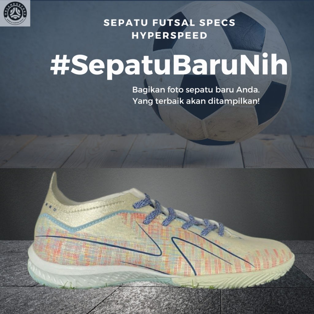 [ OrlandoStore ]SEPATU FUTSAL SPECS HYPERSPEED 3 IN 1