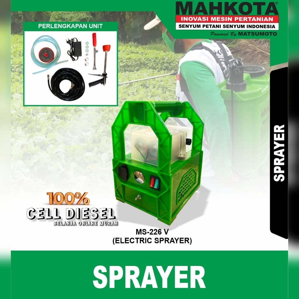 Portable Elektric Sprayer MAHKOTA MS 226 V