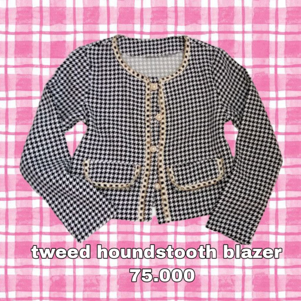 preloved bysyo | tweed houndstooth blazer
