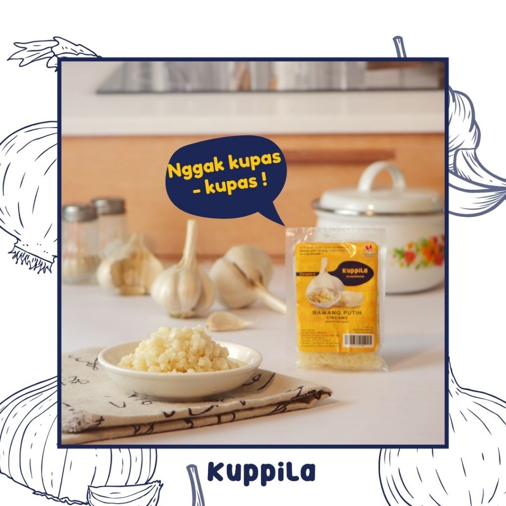 

Kuppila Bawang Putih Cincang Instan 20g | Bawang Putih Instan Siap Tumis