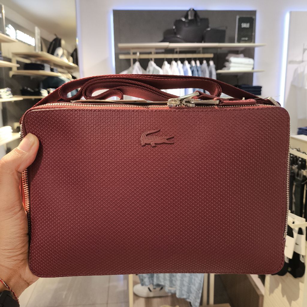 Tas Selempang Lacoste Mens Red