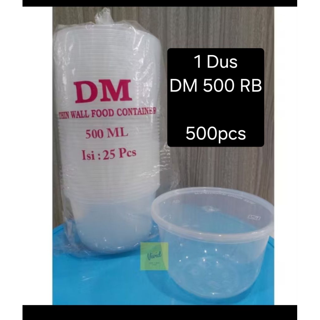 Thinwall 500ml DM 500 RB Mangkuk 500 ml - 1 Dus 500pcs