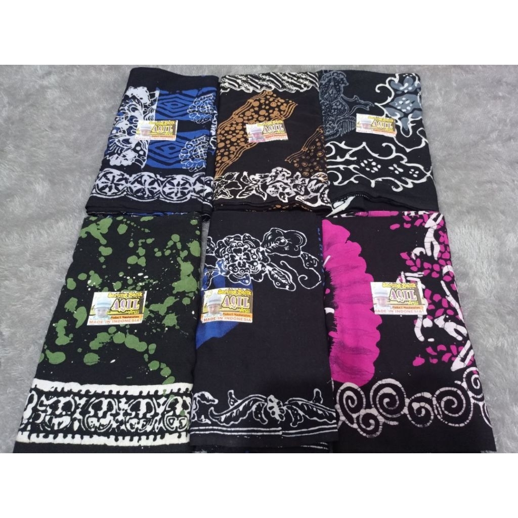 SARUNG AQIL HITAM POLOS SARUNG WANITA SARUNG BATIK PEKALONGAN GROSIR KAIN