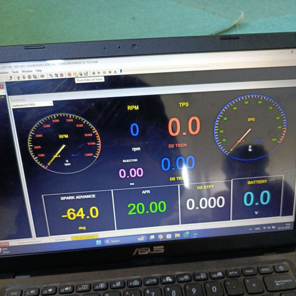file adx untuk live tunning motor Honda shindengen Dan keihin