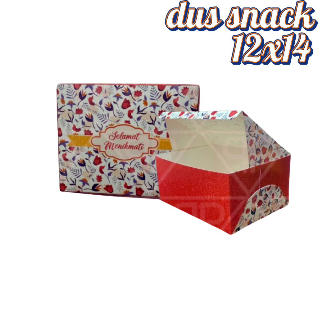 Dus Snack Motif Ukuran 12 x 14 12 x 16 / Box Snack Printing / Isi 100