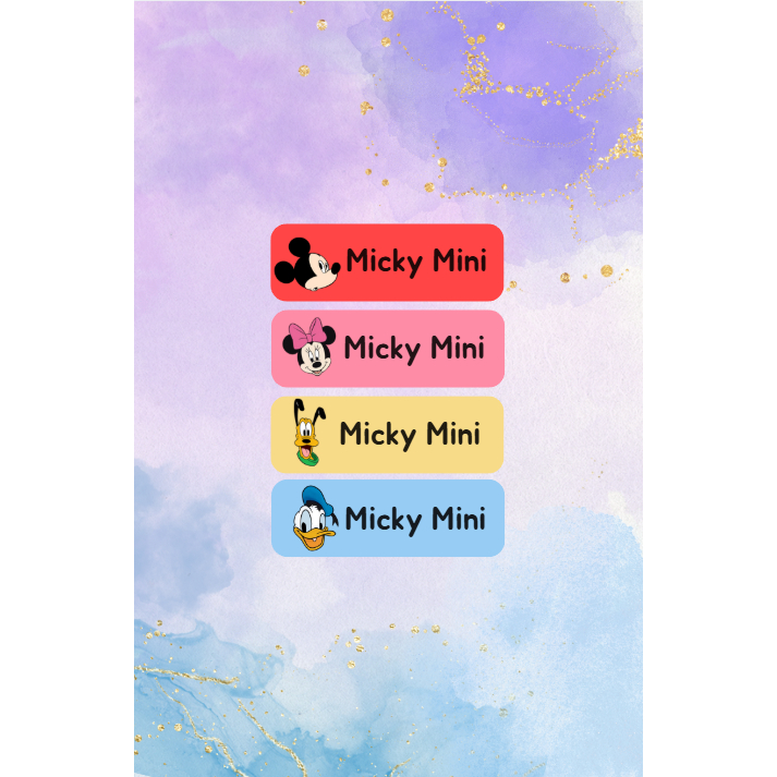 

Stiker Nama Custom / Stiker Buku Anak / Stiker Nama Anti Air - TEMA : MICKEY MOUSE AND FRIENDS