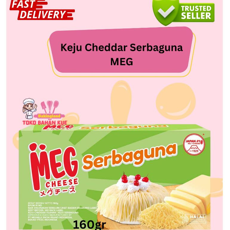 

Meg Keju cheddar serbaguna kemasan 160gr HALAL