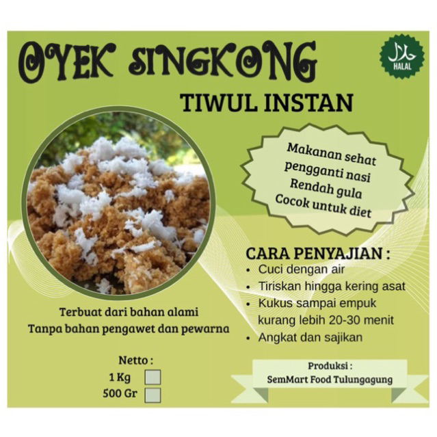 

Tiwul Instan, Oyek Singkong