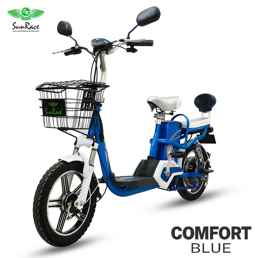 Sepeda Listrik Richey Comfort 36V 12Ah 350W Roda 16 - Merah, Hitam, Biru