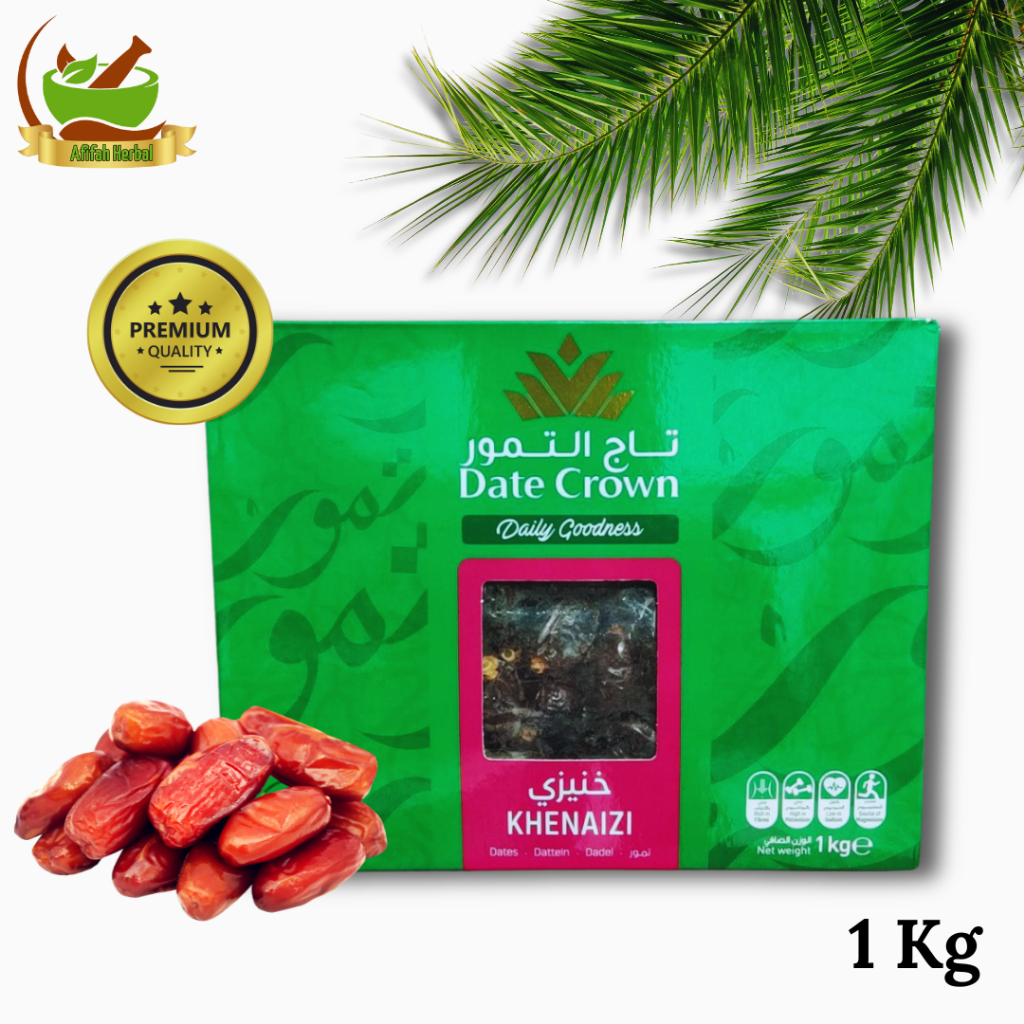 

Kurma Khenaizi Premium 1 KG | Date Crown | Kurma Raja Premium
