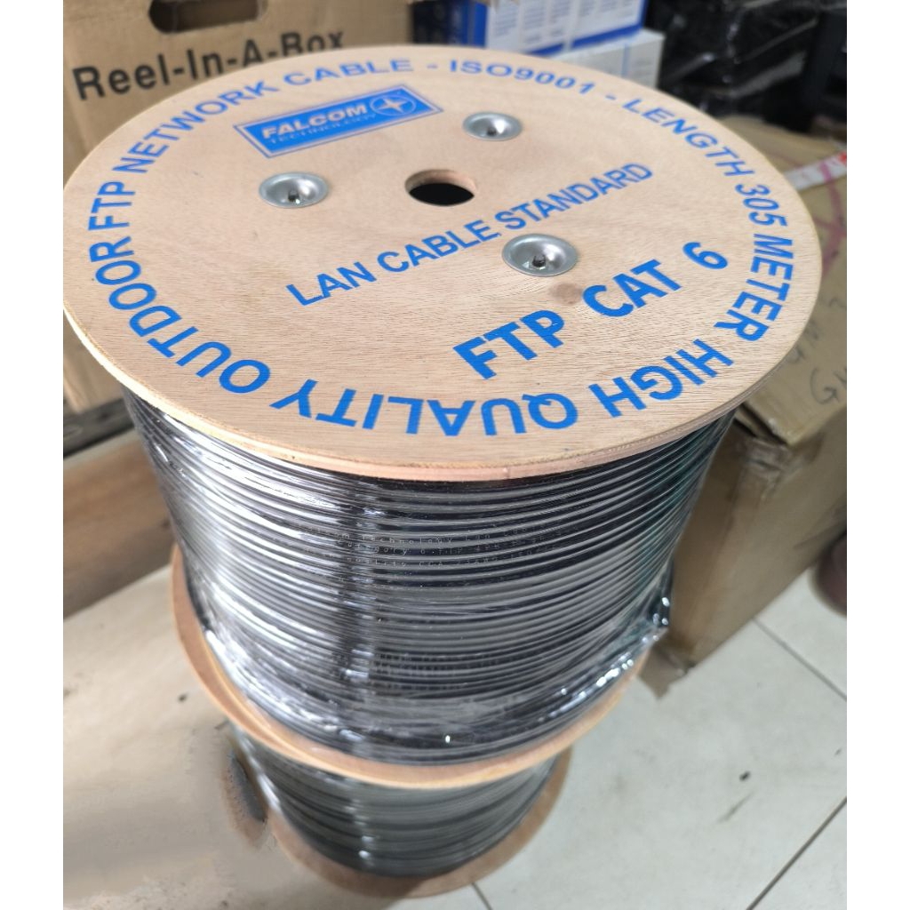 Kabel LAN Falcom Cat6 FTP Outdoor 1 Roll 305m