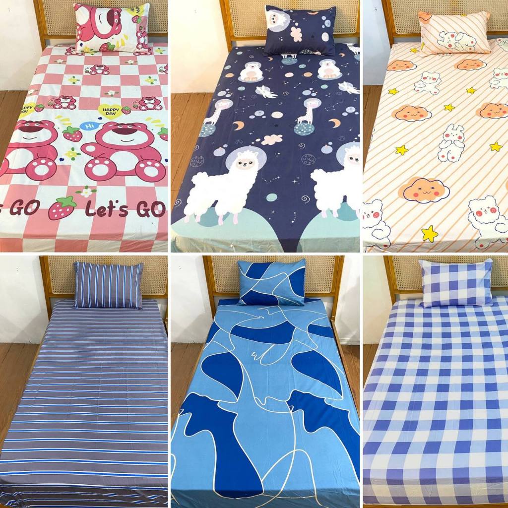 ANEKA BEDSHEET - Sprei Karet Abstrak Size Single / Sprei Size 120x200 / Sprei Size 100x200 Disperse 