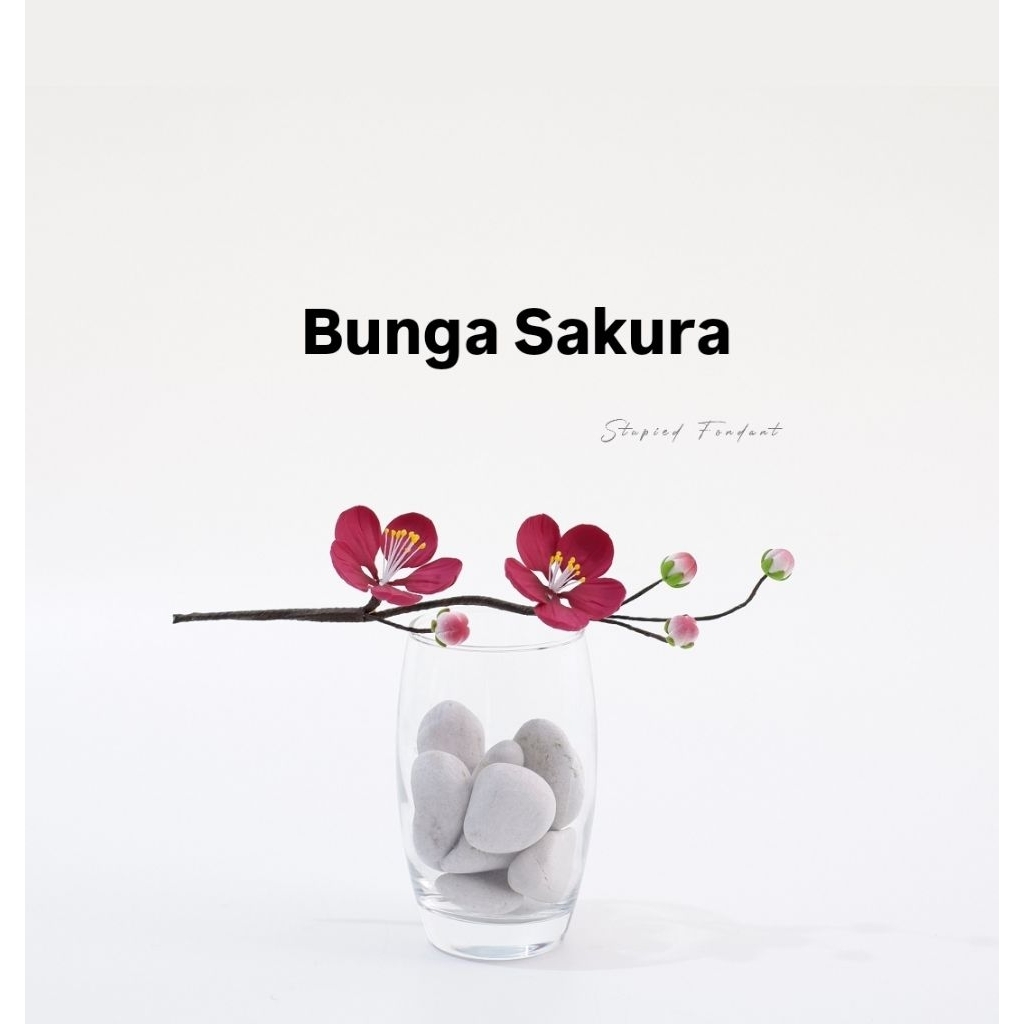 

BUNGA sakura besar gumpaste