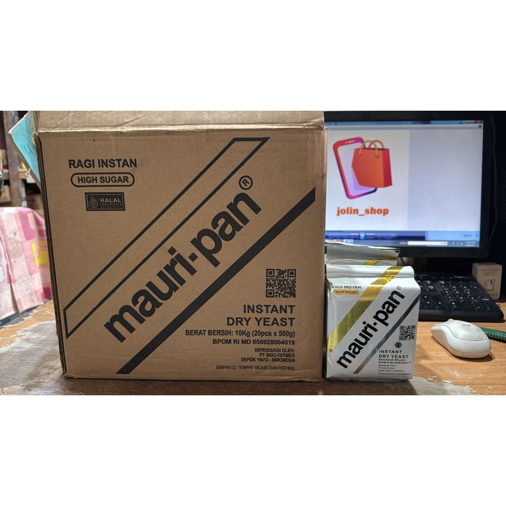 

Mauripan isi 20 pcs x 500 gram = 10 kg