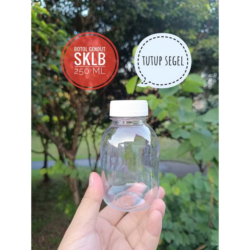 21 22 Botol  Kale Gendut Montok Gemoy Gemuk Pendek 250 ml / Botol Plastik 250ml / Botol Jus