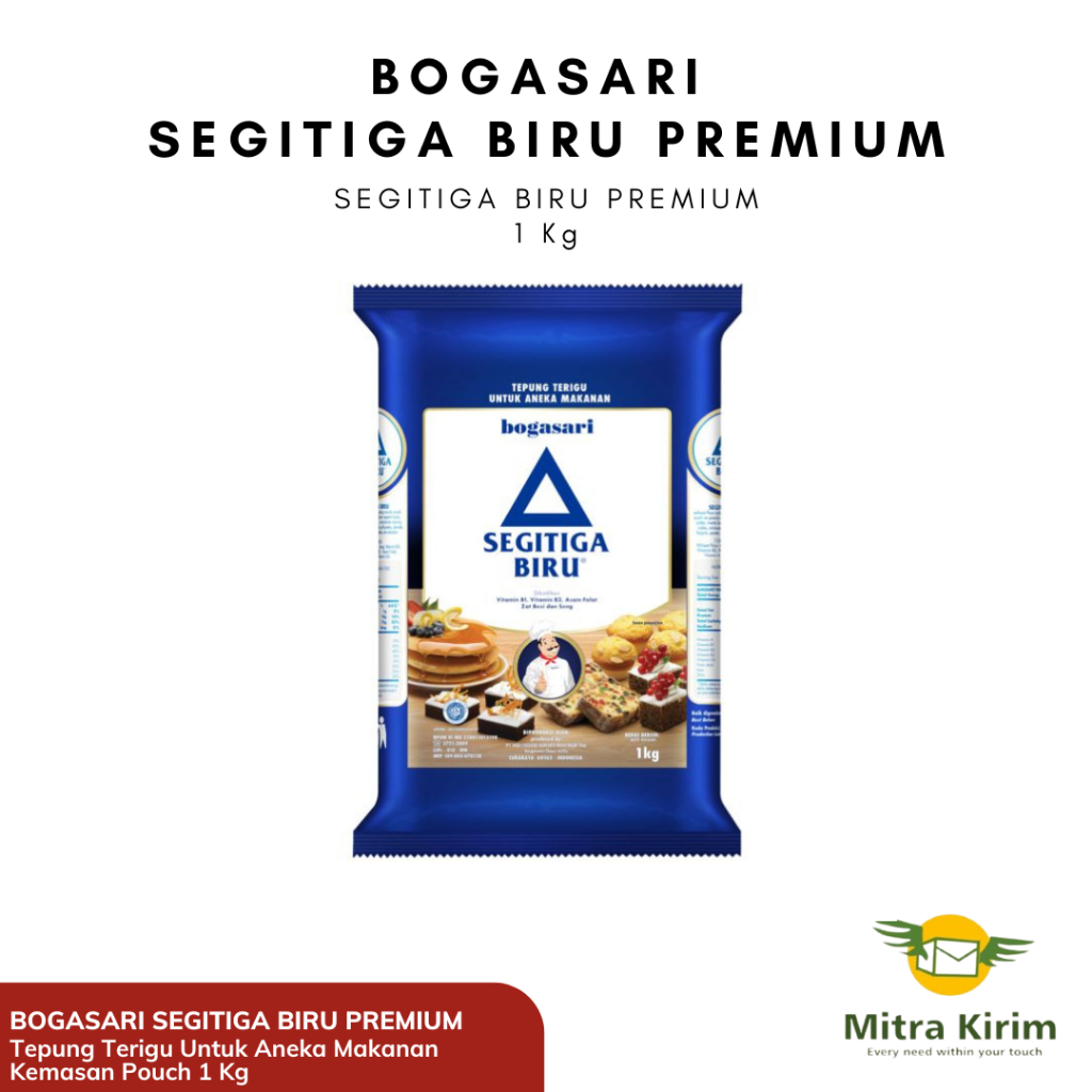 

Bogasari Segitiga Biru Premium 1 Kg