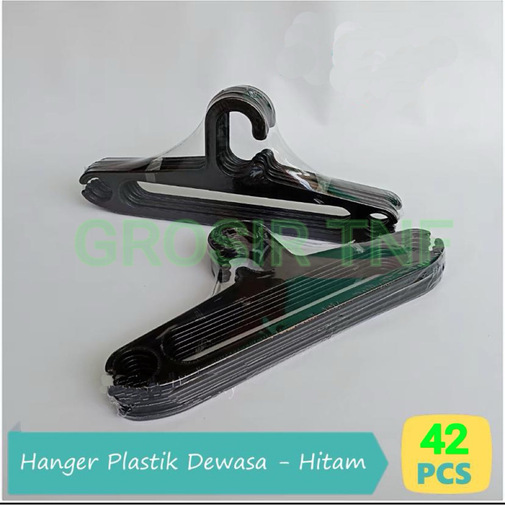 paket hemat 42pcs gantungan baju 17inch. bahan tebal gak mudah patah dan gak mleyot cocok buat rumah