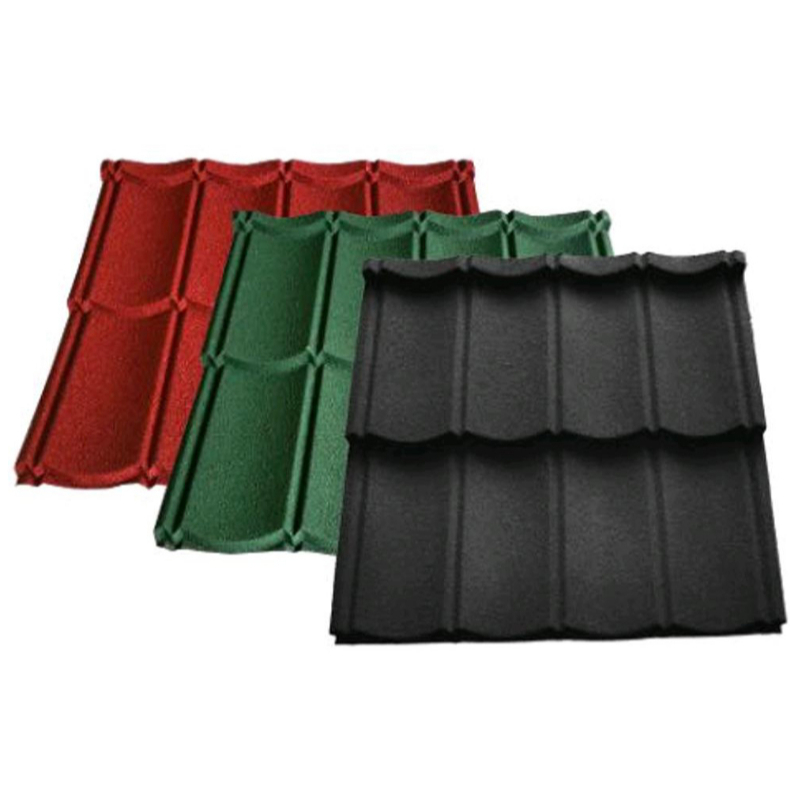 Genteng Metal Pasir Warna hitam/ hijau/ merah