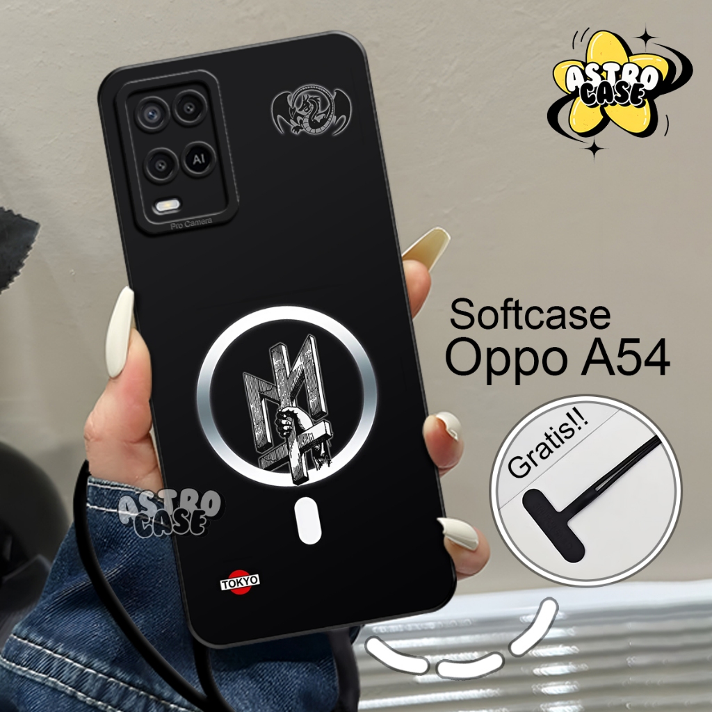Softcase Oppo A54 Motif Magsafe Aesthetic Elegant Case Kekinian - Case Keren Gratis Tali Gantungan H