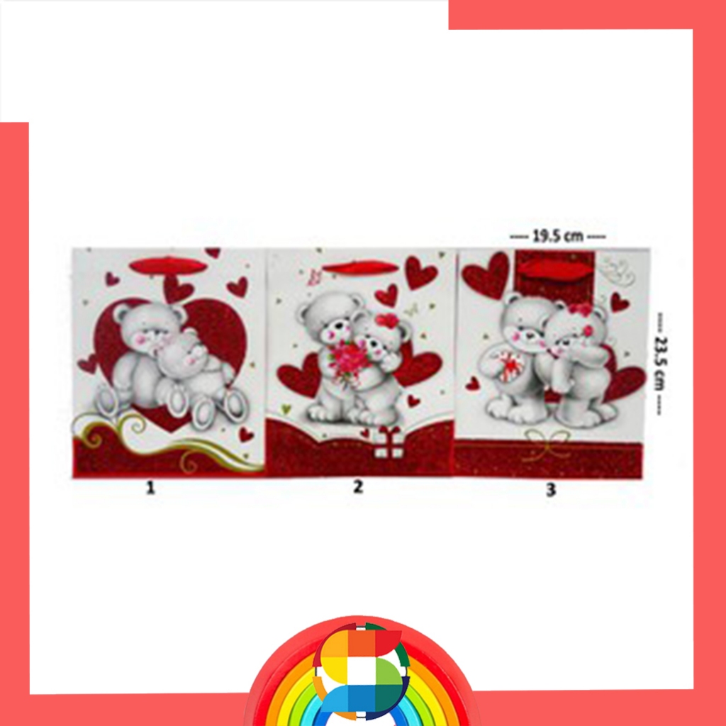

Sekawanmart Paper Bag Motif BearLove / Tas Kertas ( 127250 )