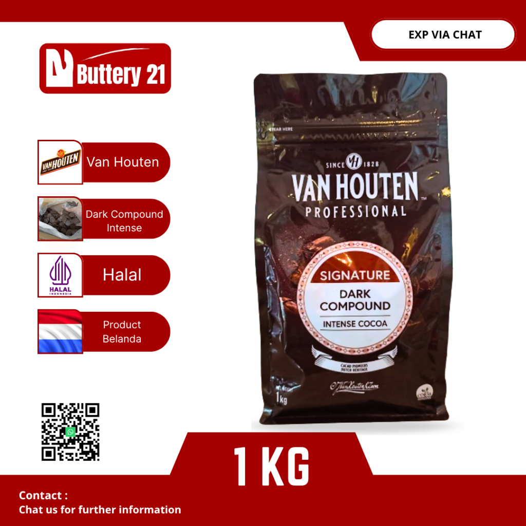 

VAN HOUTEN INTENSE DARK COMPOUND COIN 1 KG / COKLAT VANHOUTEN KOIN 1 KG