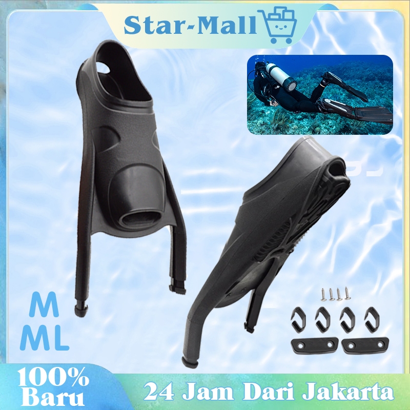 1 Pasang Diving Fins Penutup / Anti Slip Long Fins Carbon / Silicone Fins Freediving
