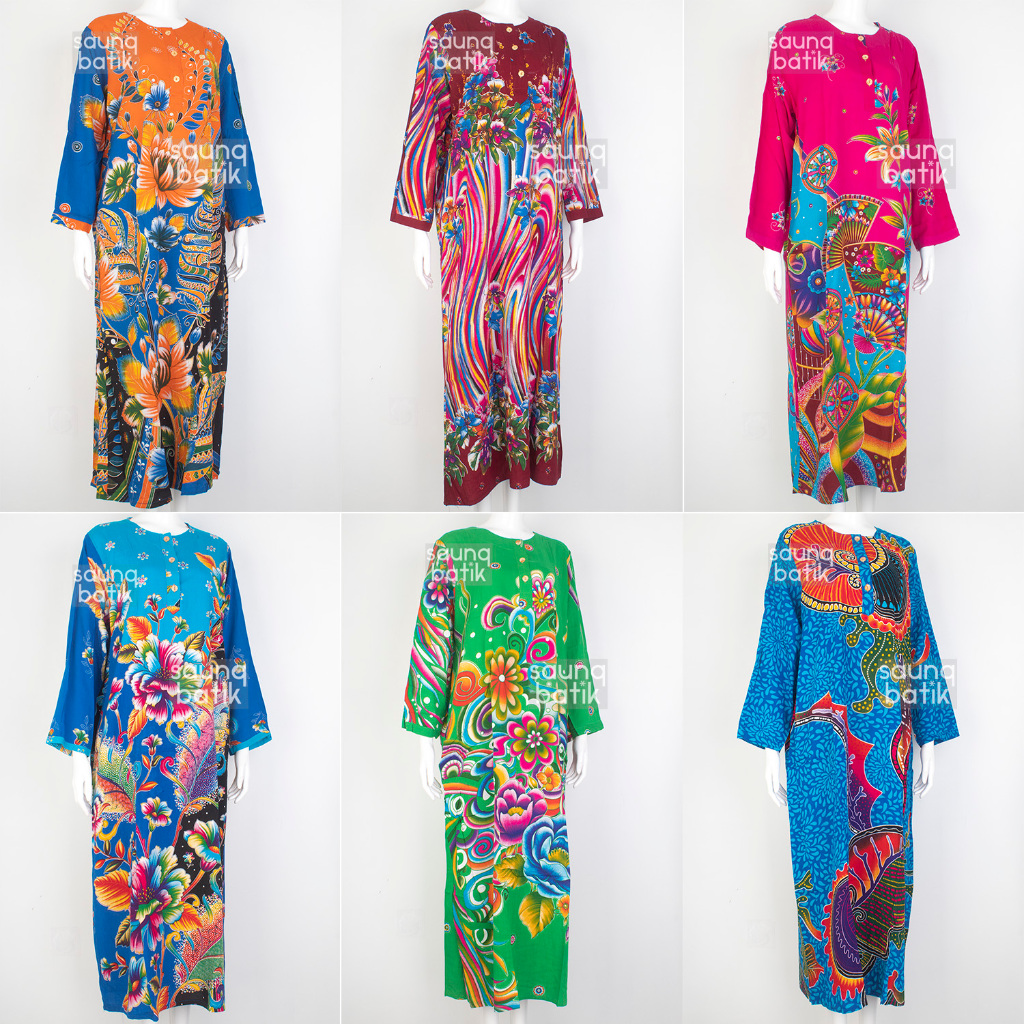 LD115 Daster Kencana Ungu Daster Batik Wanita Dewasa Baju Tidur Piyama LD20