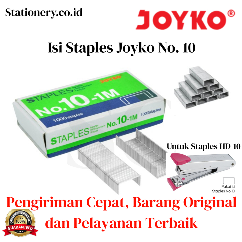 

Isi Staples Joyko No. 10 per Box isi 20 Pak Kecil / Refill Stapler no 10 / Isi Stepler Kecil / Isi Hekter Hd 10