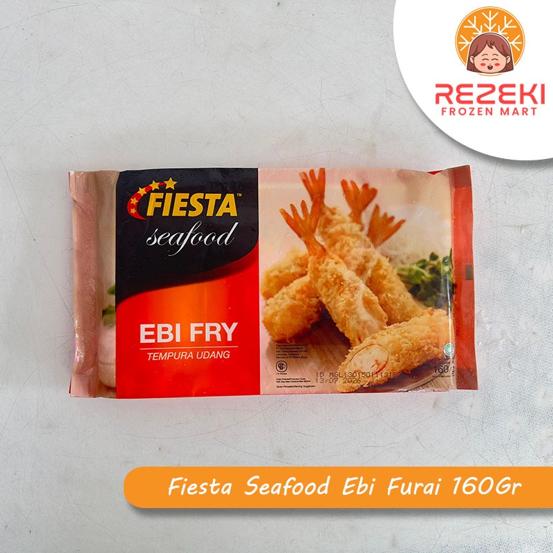 

Fiesta Seafood Ebi Furai 160 Gr Isi 8 Pcs | Tempura Goreng Krispi | Frozen Food Murah