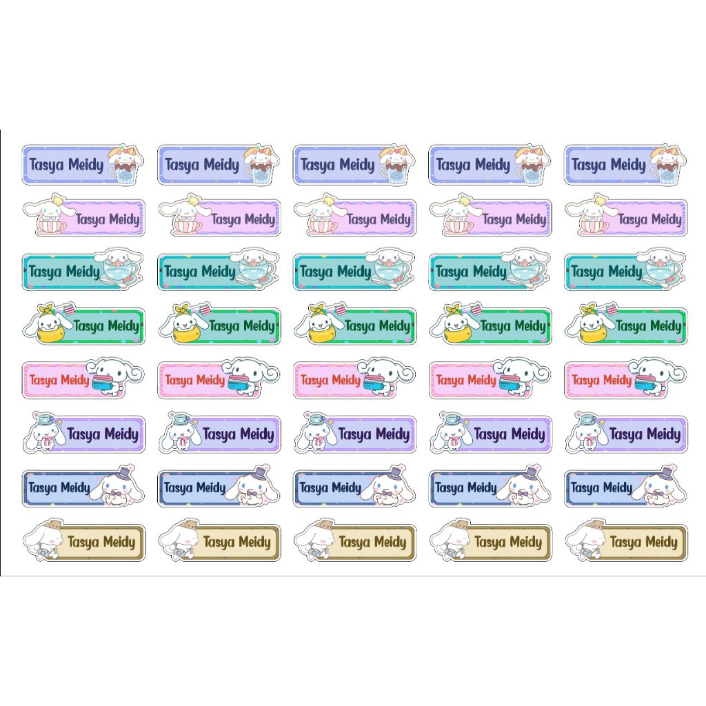 

Sticker nama, Label Nama Tema Girl (untuk botol minum, kotak makan, dll)