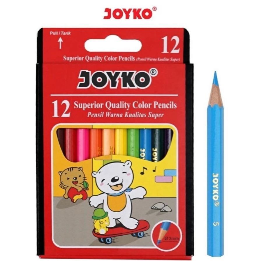 

Color Pencil JOYKO Pendek Pensil Warna Isi 12 Pcs