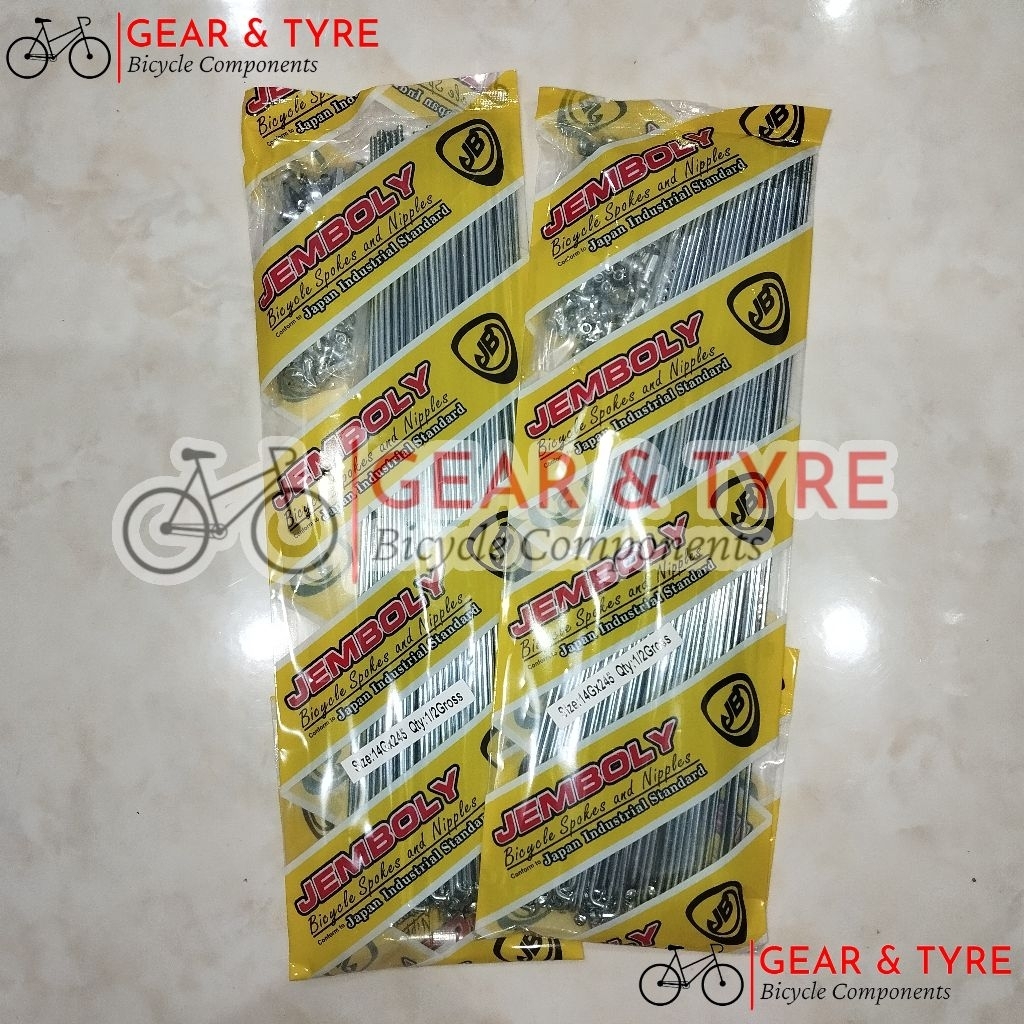 Jari Jari Sepeda 14G X 24 / Spokes Jemboly / Ruji Sepeda Ukuran 24 / Jari Jari Sepeda Ukuran 24 / Ru