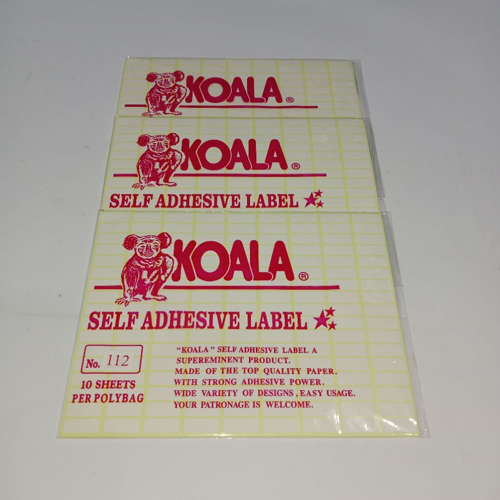 

Label Harga KOALA -112 ( 1 pak - 10 Lembar )