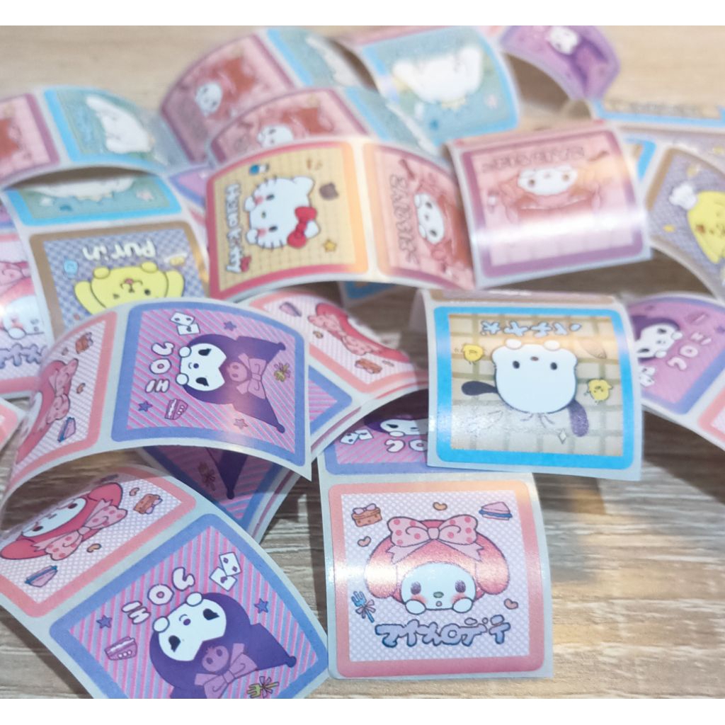 

Sticker Sanrio dan Sticker Thank you isi 50 pcs stiker untuk freebies dan lain lain