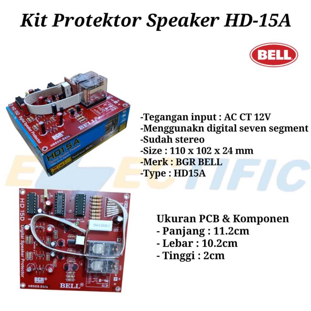 Kit Protektor Speaker HD-15A / Speaker Protector HD15A HD 15A AC CT 12V BELL BGR